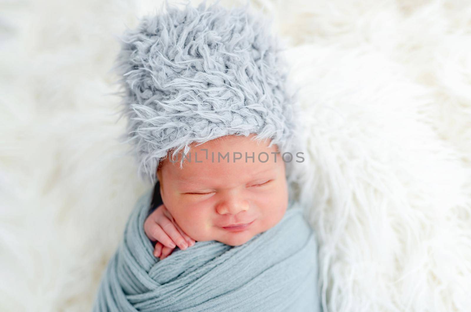 Newborn baby boy in studio by tan4ikk1