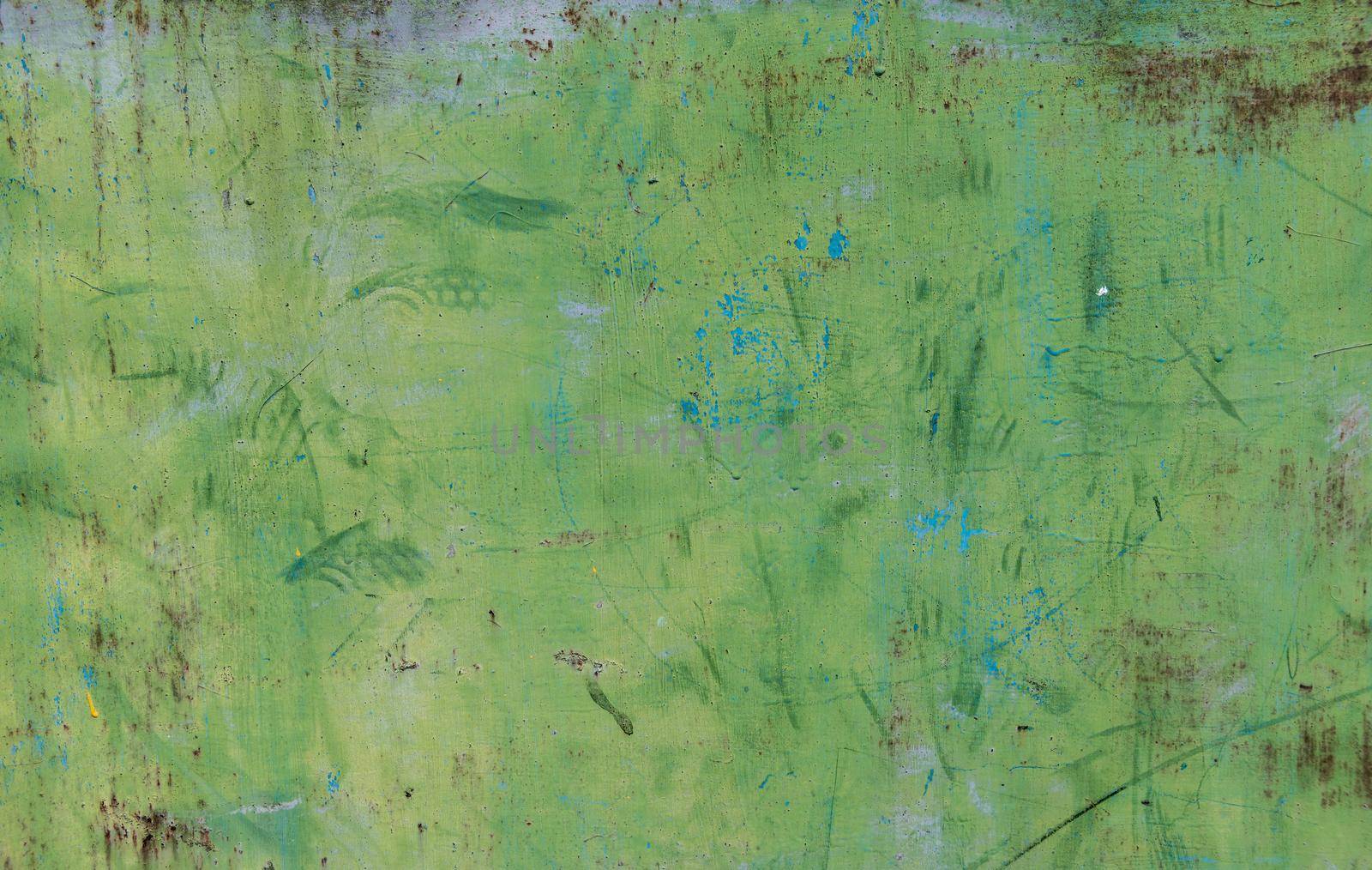 old dirty wall with green paint by tan4ikk1