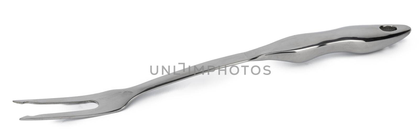 Aluminum new kitchen utensil isolated on white by Fabrikasimf