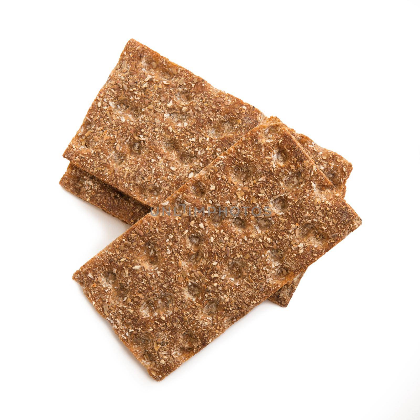 crispbread isolated on white background