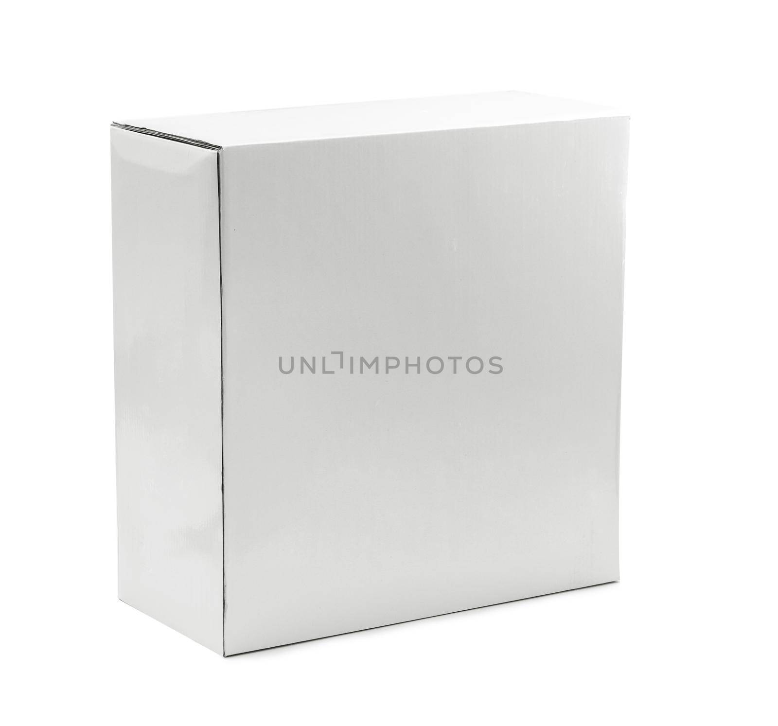 White box isolated on white background