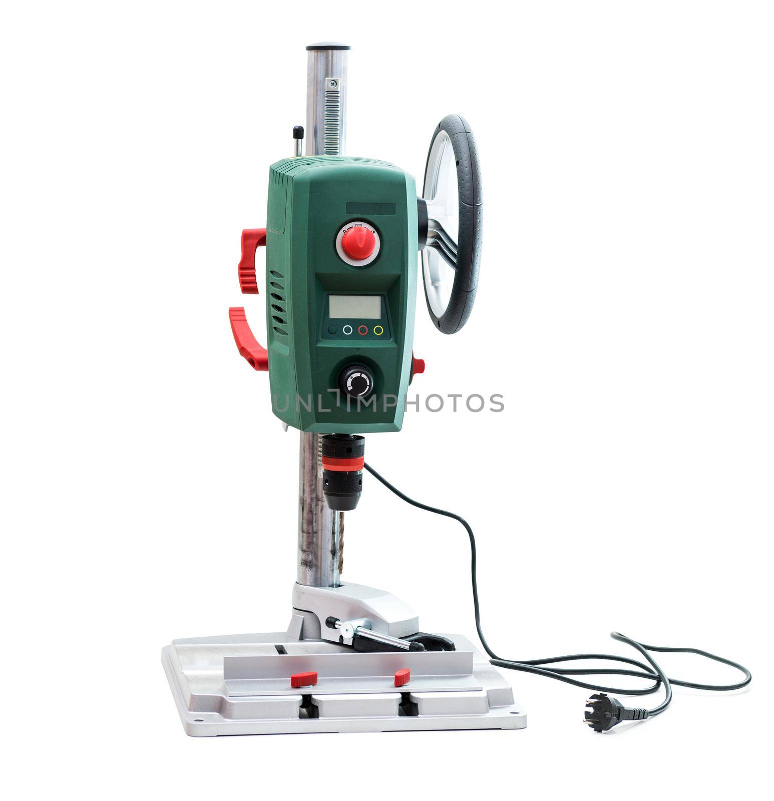 Bench-mounted drill press isolated by tan4ikk1