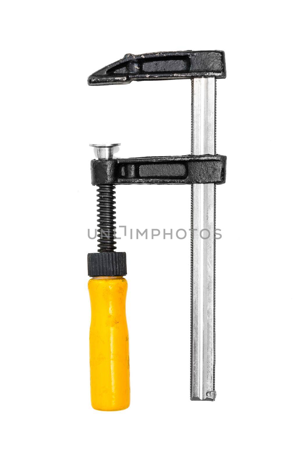 hand vise c-clamp isolated on white background