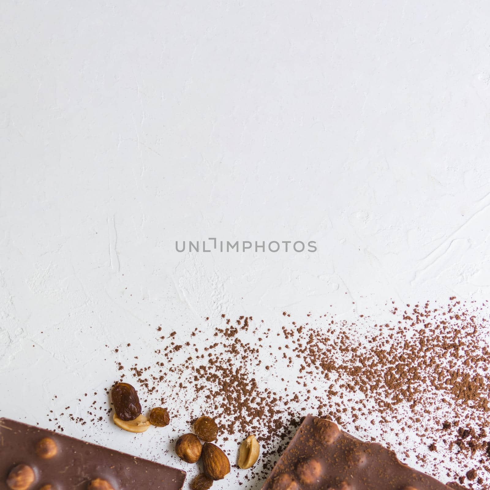 cracked nut raising chocolate with cocoa by Zahard