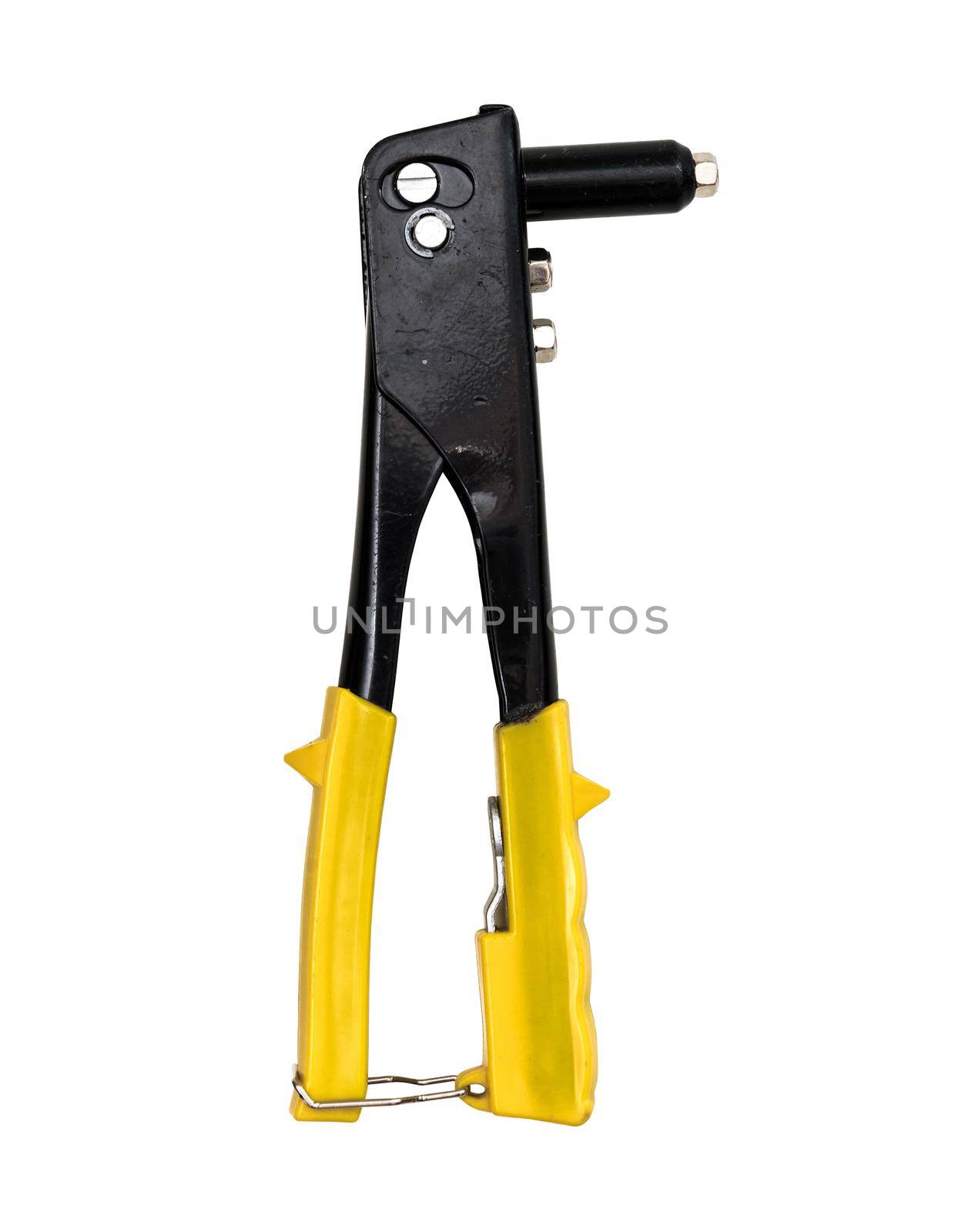 rivet pliers on white background