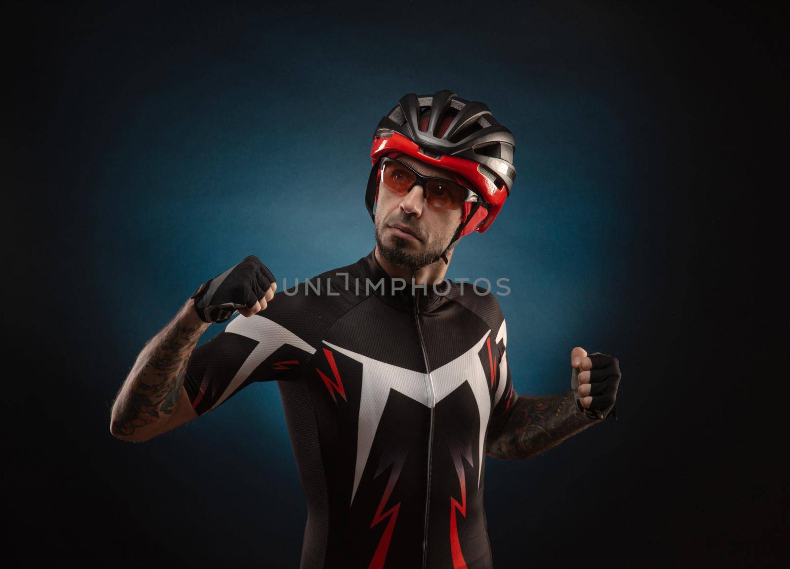 guy is a cyclist in a Bicycle helmet by Rotozey