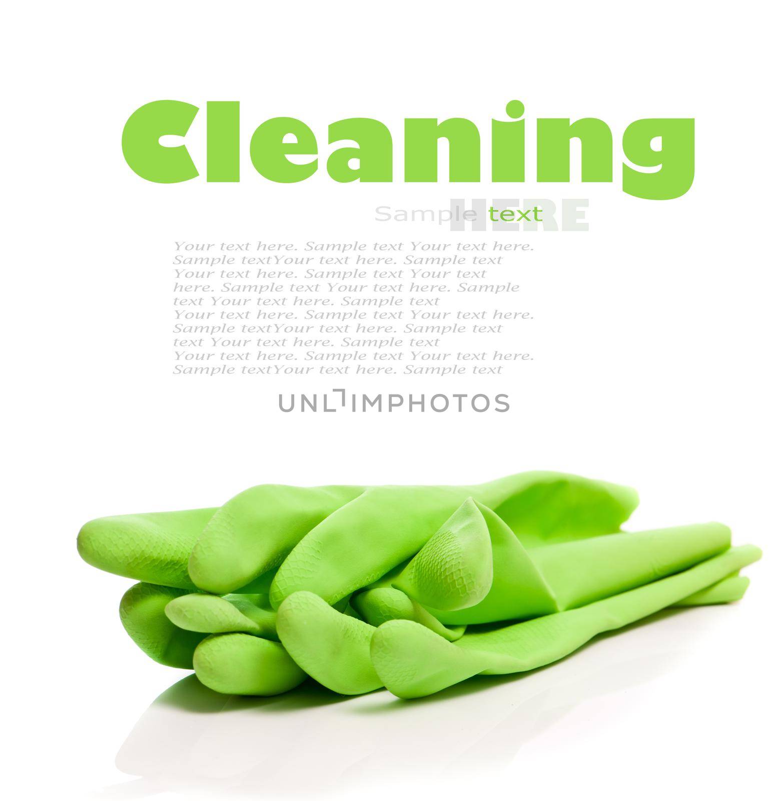 Devices for cleaning on a white background