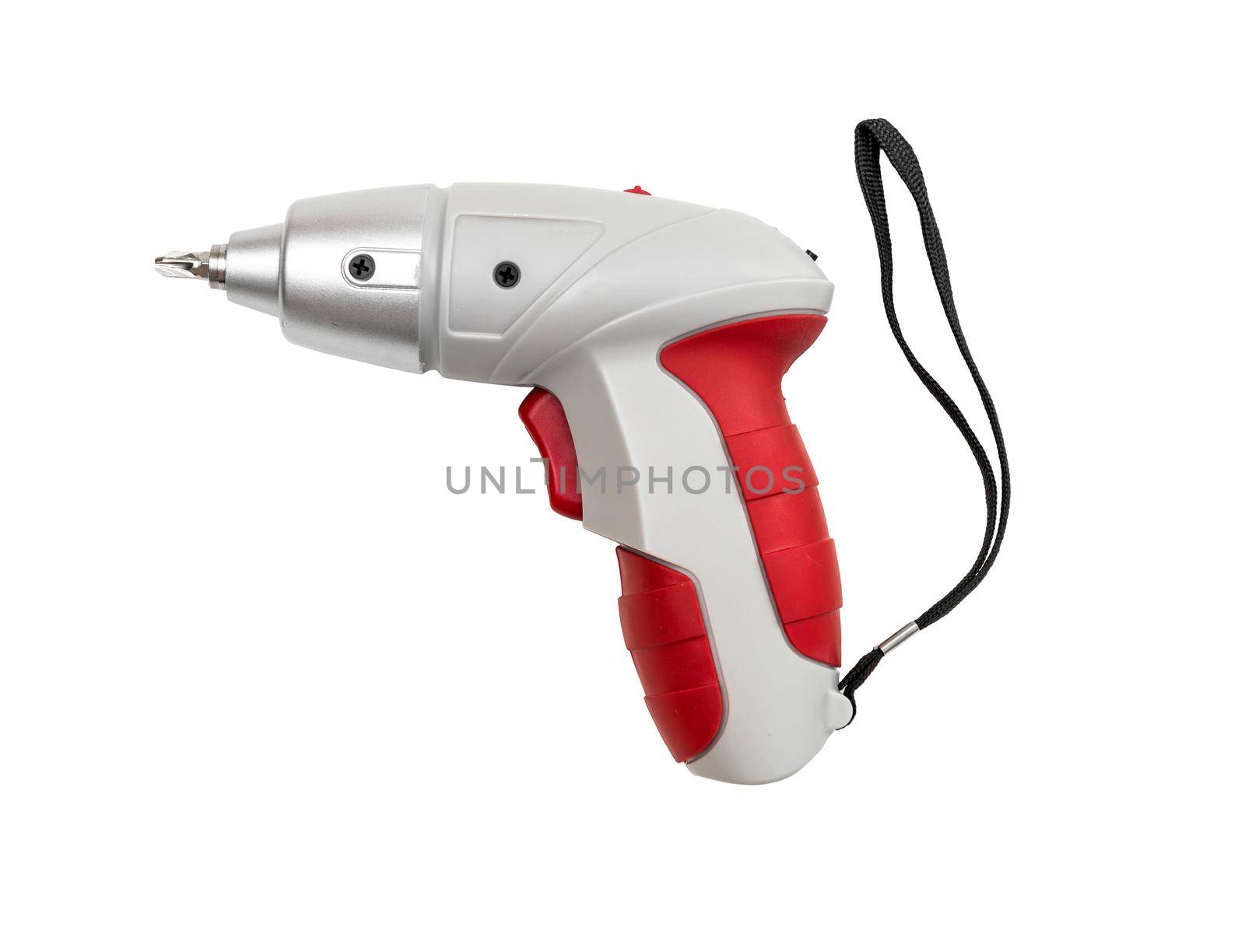 cordless screwdriver or drill isolated on a white background