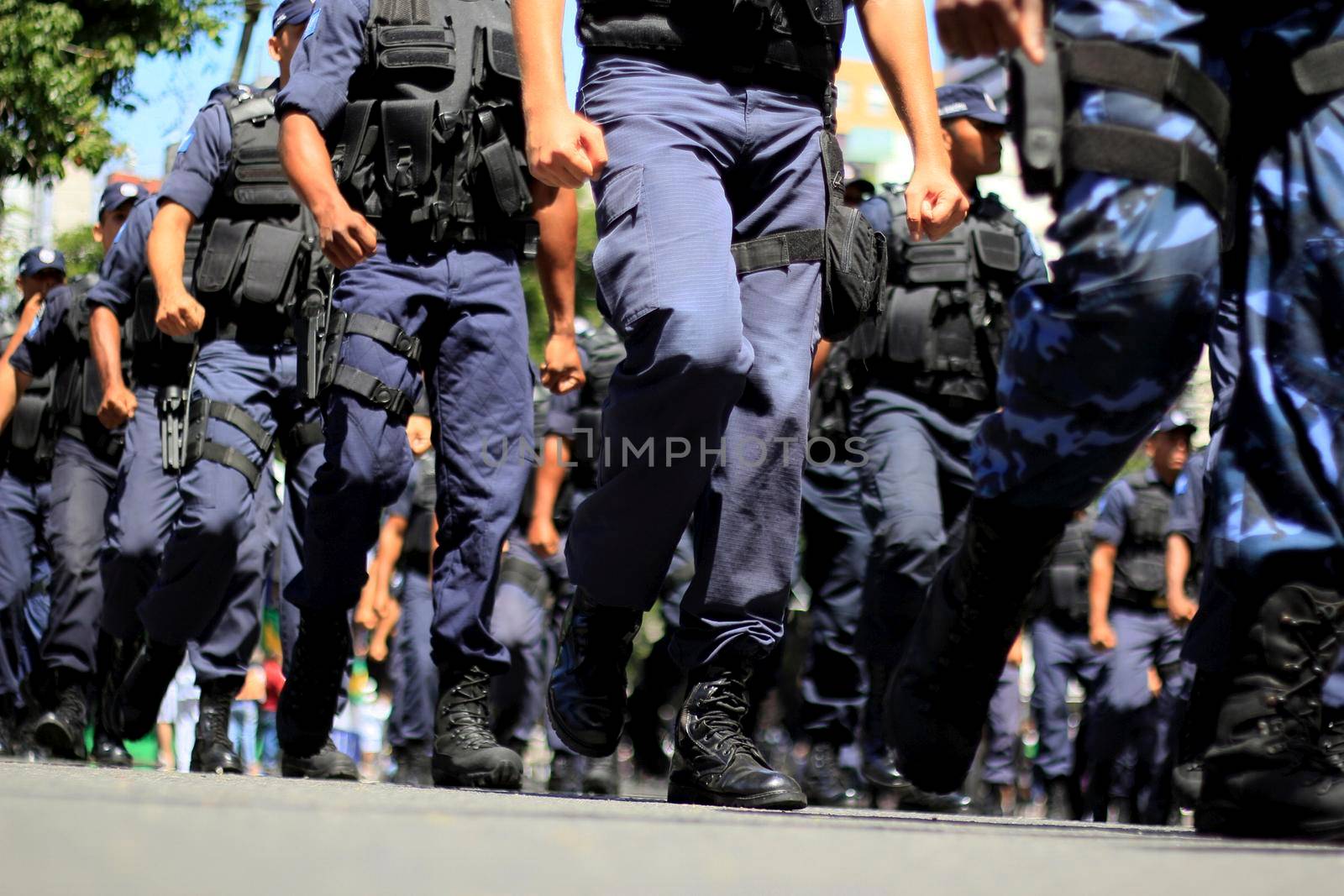 salvador, bahia, brazil - september 7, 2014: Members of the municipal guard are seen during a parade celebrating the independence of Brazil in the city of Salvador.
