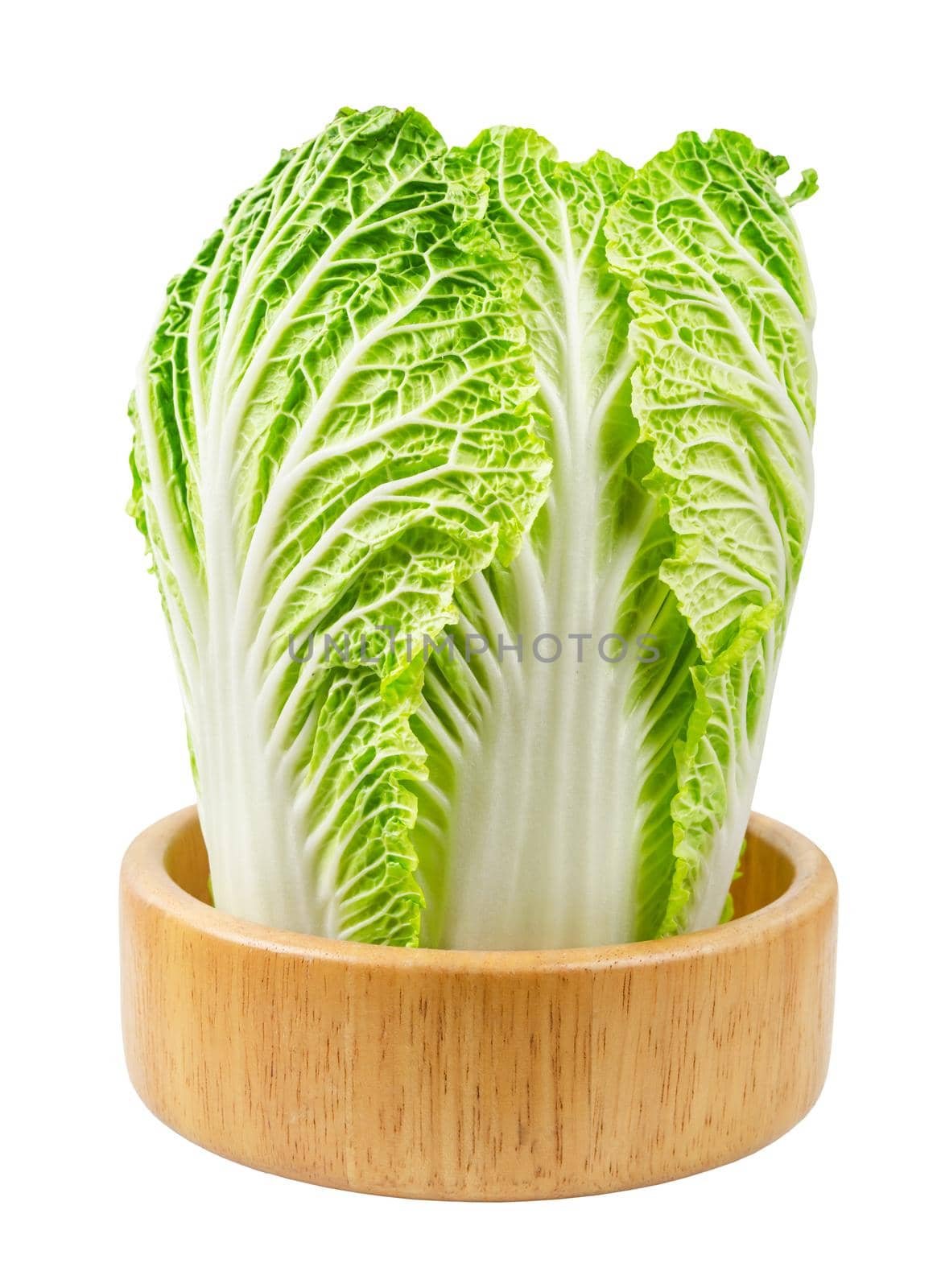 Napa cabbage or chinese cabbage isolated on white background, Save clipping path. by Gamjai