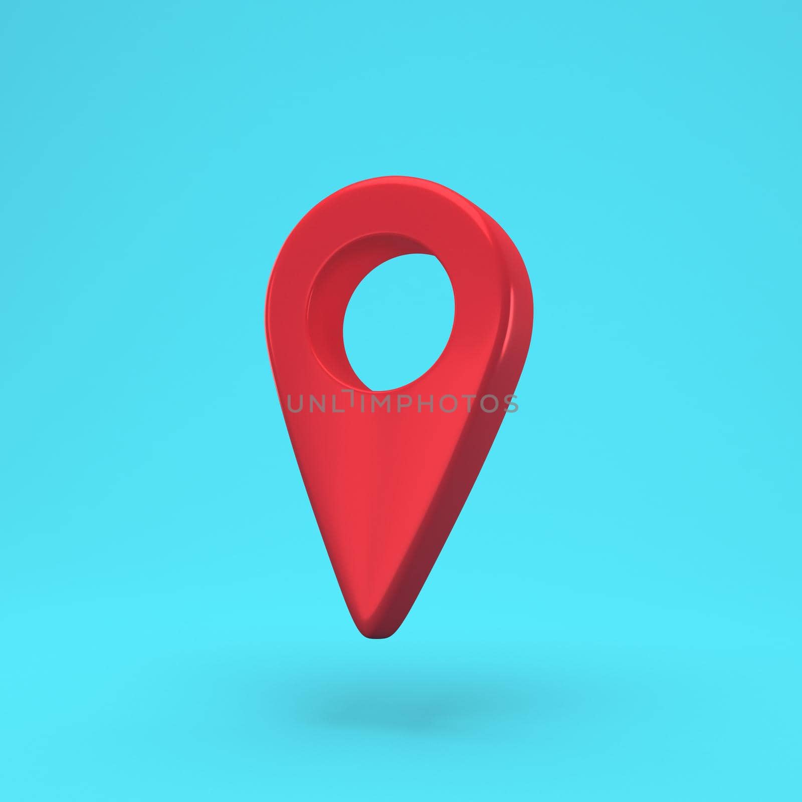 Red Map pin icon isolated background. Navigation, pointer, location, map, gps, direction, place, compass, contact, search concept. Minimalism concept. 3d illustration 3D render