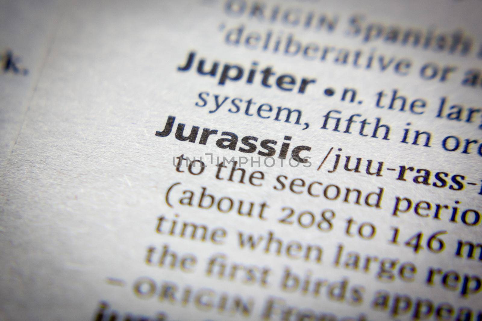 Word or phrase Jurassic in a dictionary