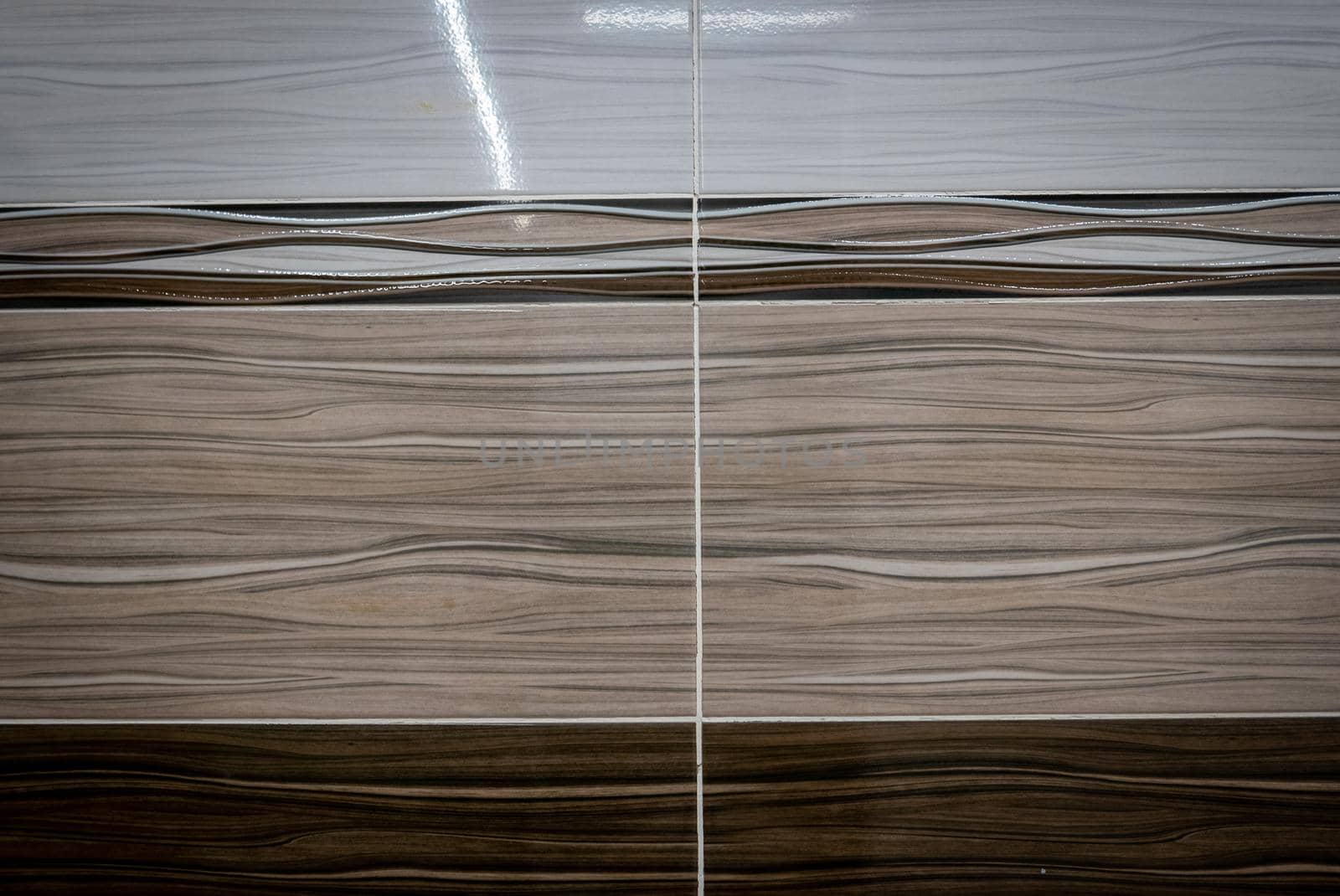White and brown ceramic tiles background