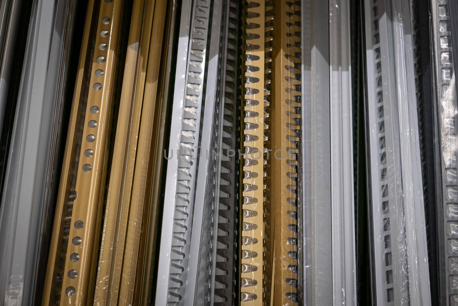 Cermic tile edges trim profiles on the construction mall