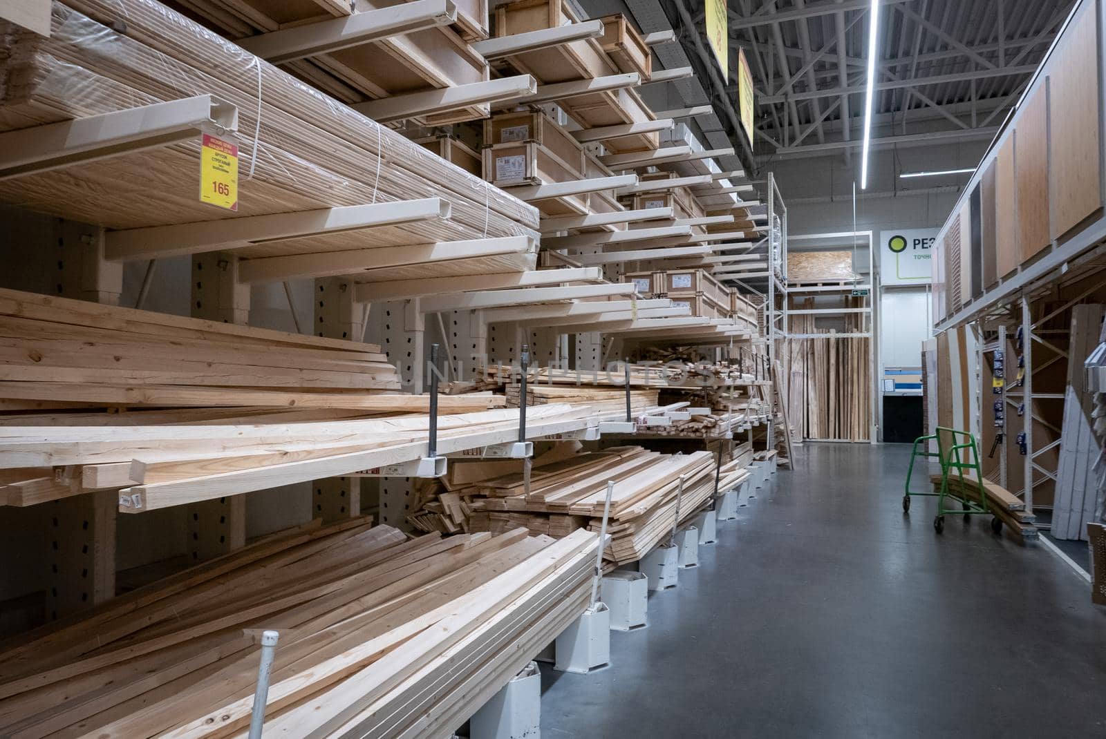 Wooden planks at the carpentry market