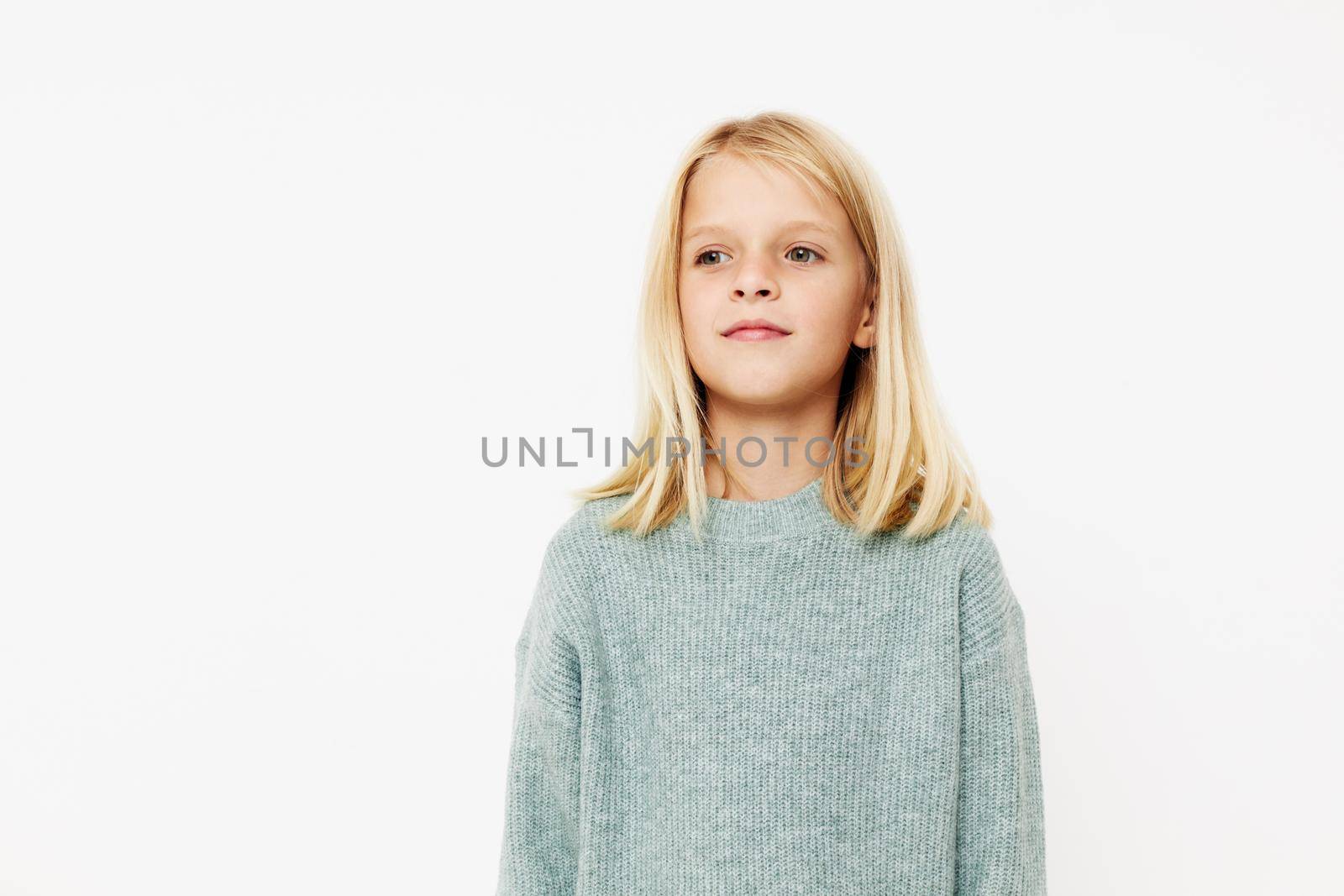 happy child gestures with his hands kids lifestyle concept. High quality photo