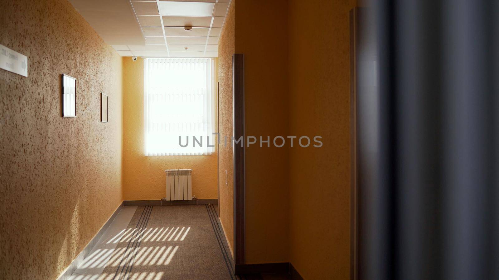 Corridor in the hotel. Hall in the living room. Interior of a modern apartment.