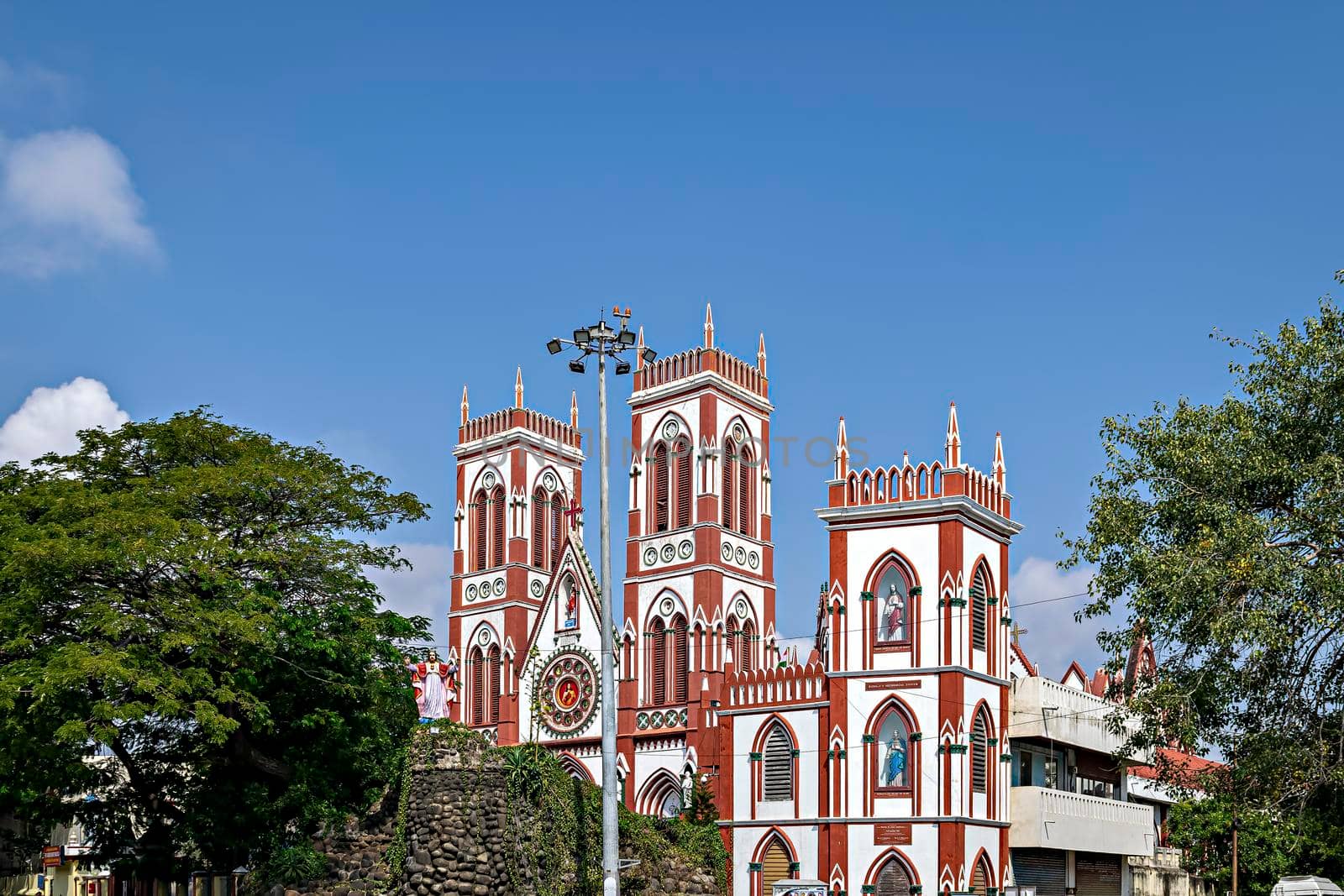 Basilica of the Sacred Heart of Jesus church situated on the south boulevard of Pondicherry, India, is an specimen of Gothic architecture.