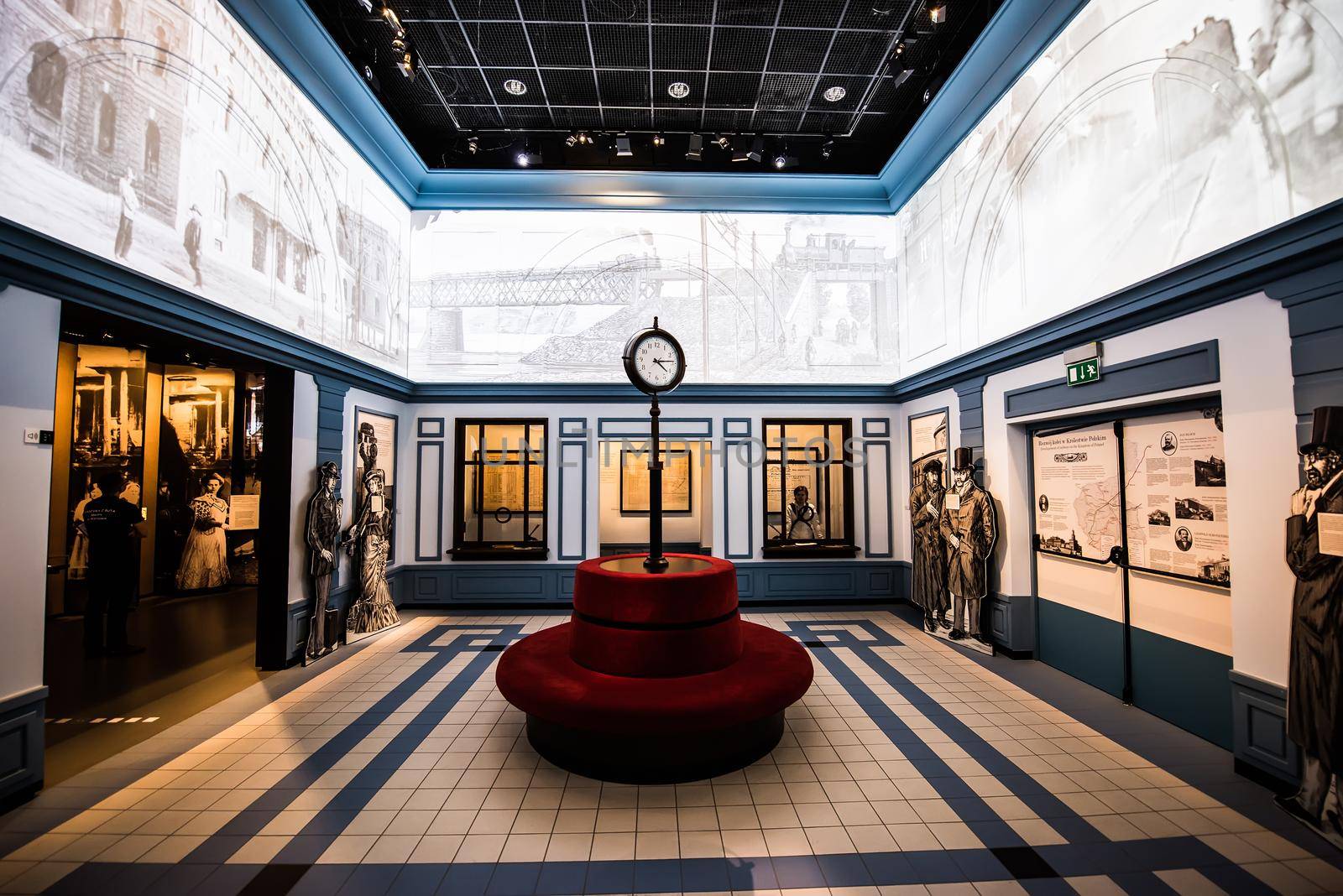 Warsaw, Poland - March 08, 2015: Interior Museum of the History of Polish Jews, built in years 2009-2013, documents the millennial tradition of Jews in Poland in Warsaw