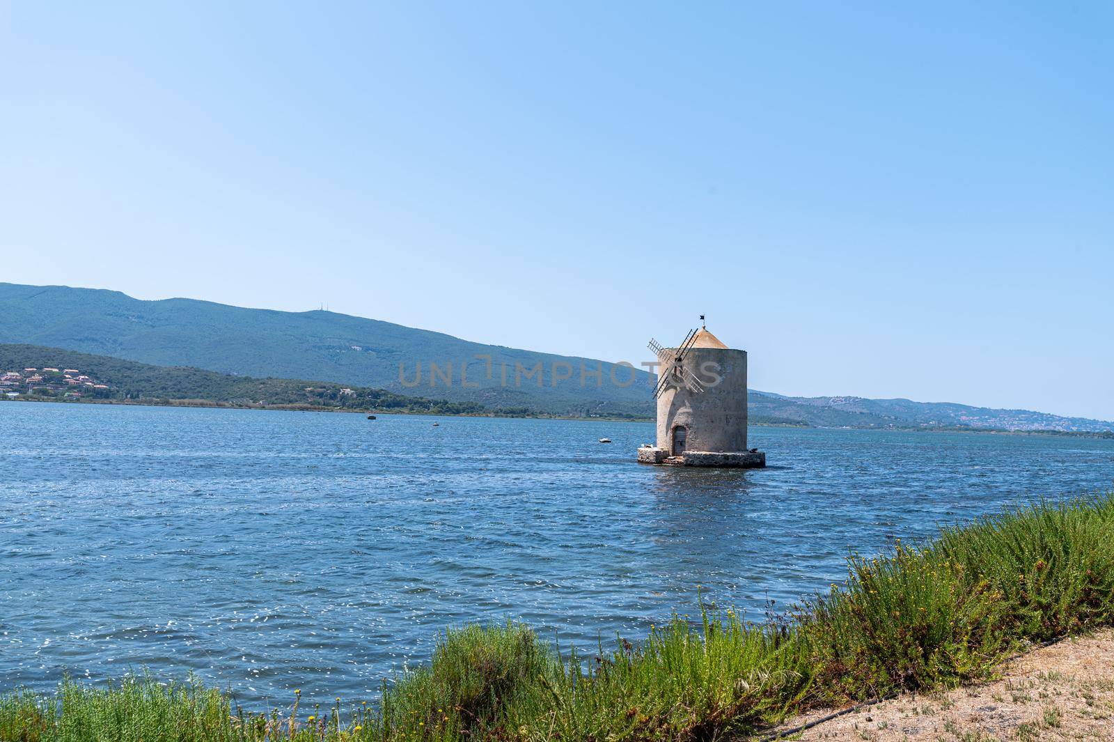 famous mill in the sea in Orbetello by carfedeph