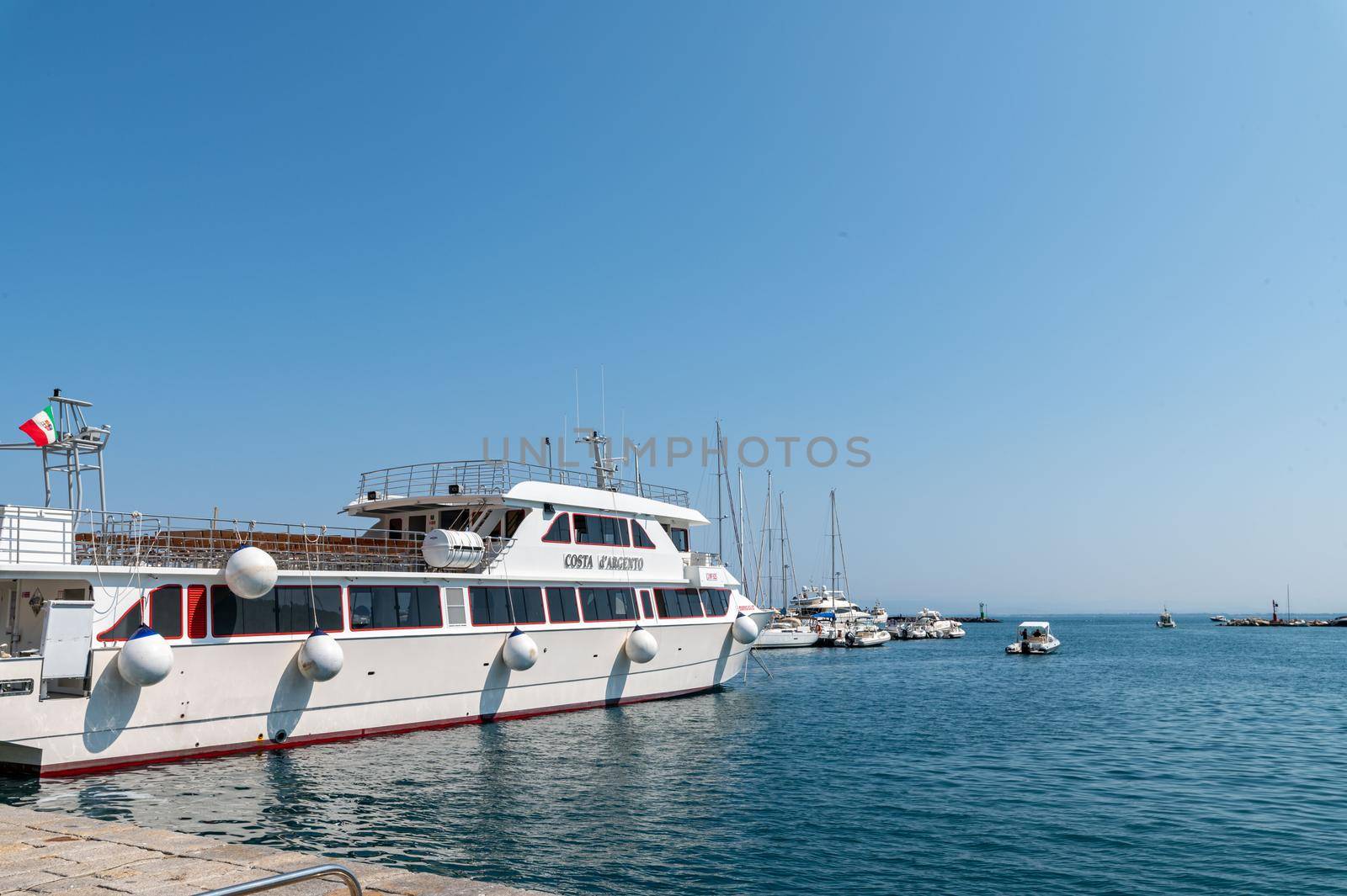 porto santo stefano,italy july 24 2021:yachts on the port of porto santo stefano