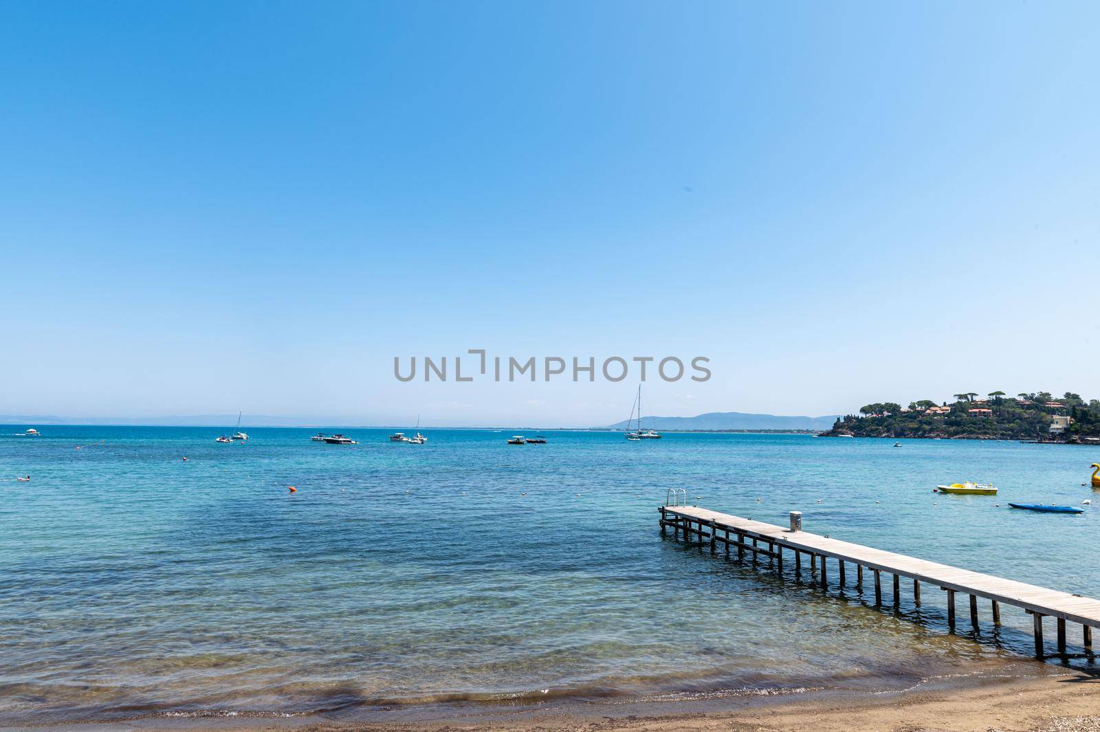 landscape of a wharf in Porto Santo Stefano by carfedeph