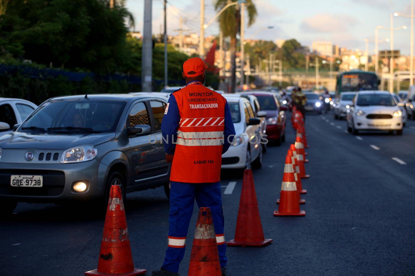 salvador, bahia, brazil - december 22, 2017: Traffic monitor is seen during traffic inspection in the city of Salvador.