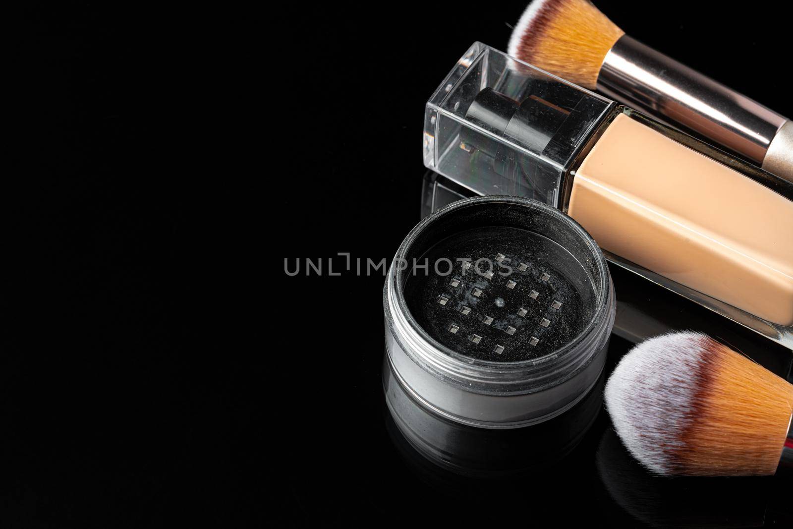 Professional makeup brushes and tools, make-up products set