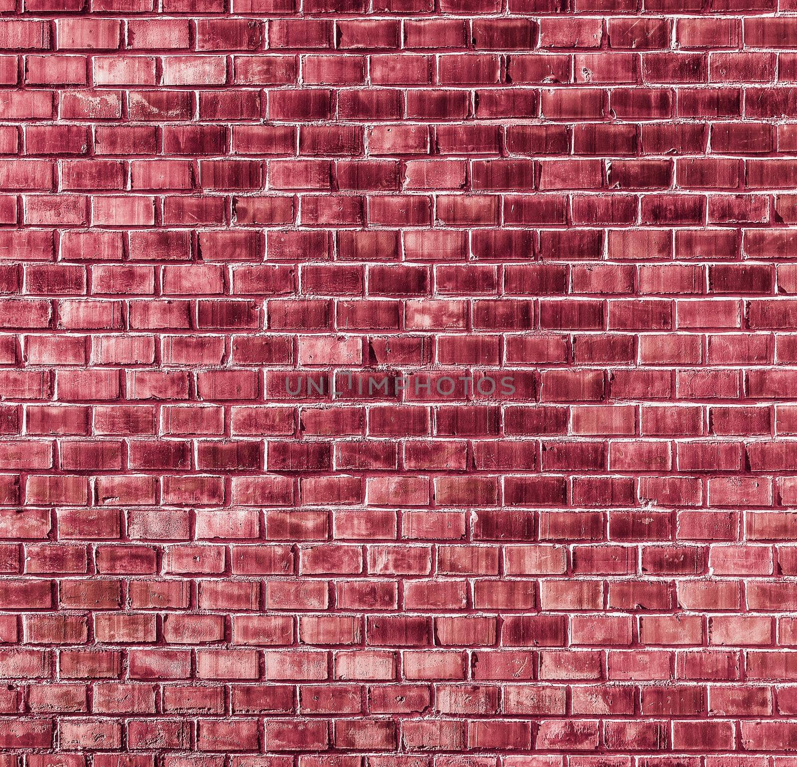 Coral Brick wall texture close up. by esvetleishaya