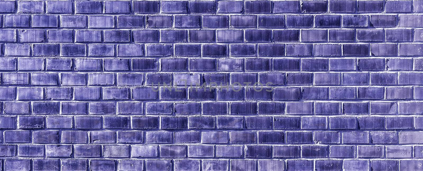 Navy blue Brick wall texture close up. by esvetleishaya