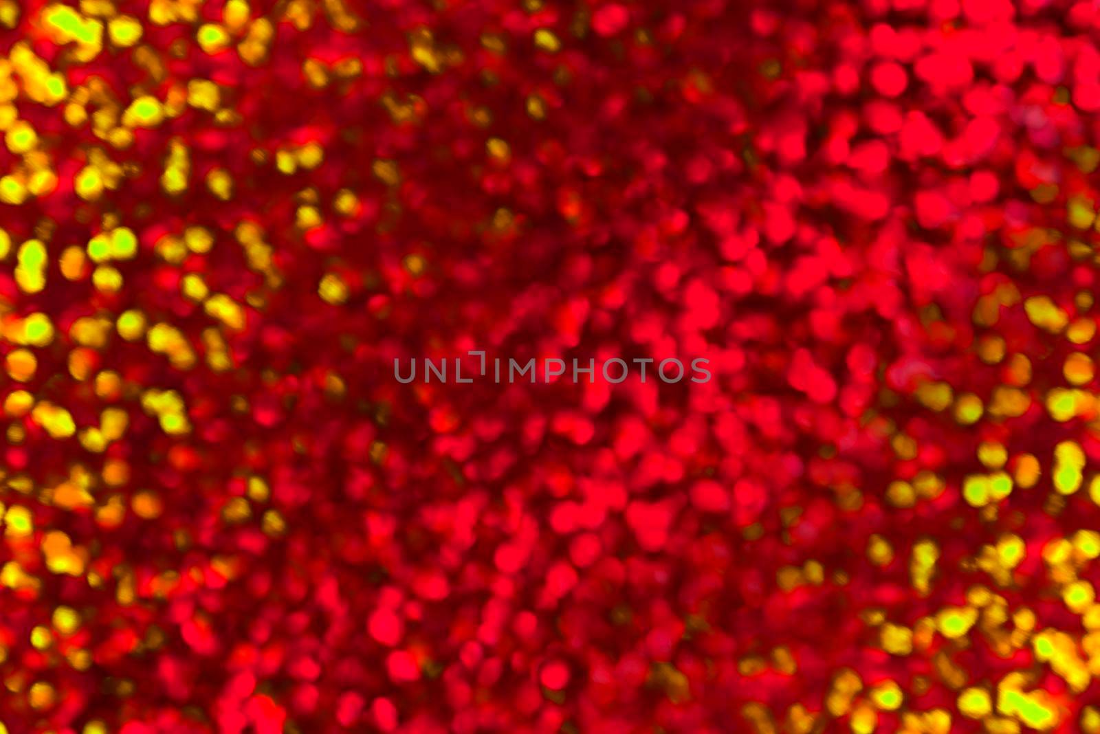 Red and yellow neon Eco artificial leather texture close up. Top view. Copy space. Modern leather texture for background with visible details.
