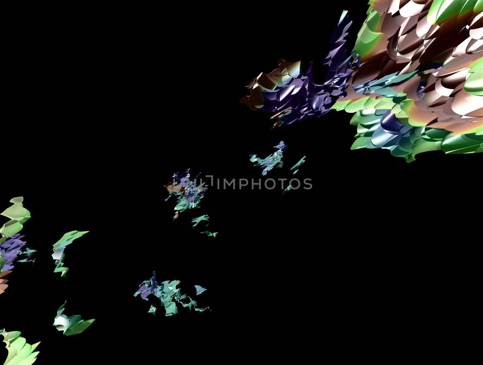 Imaginatory lush fractal texture image abstract background