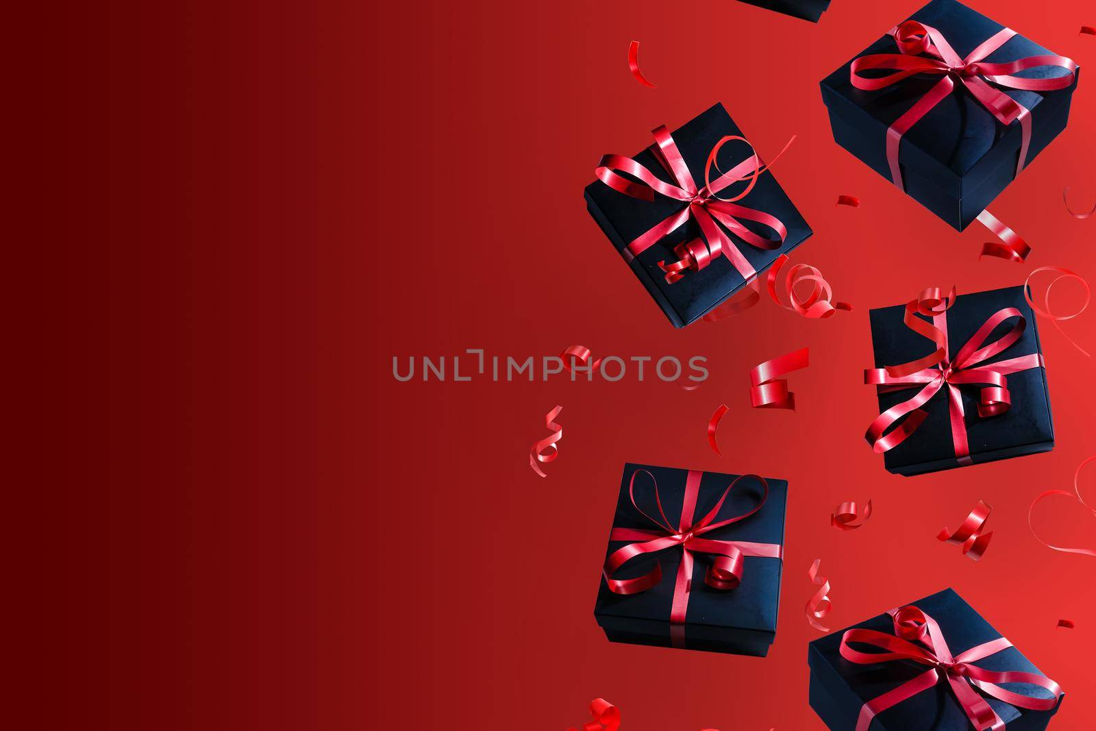 Falling gift box, Valentine's day celebrate