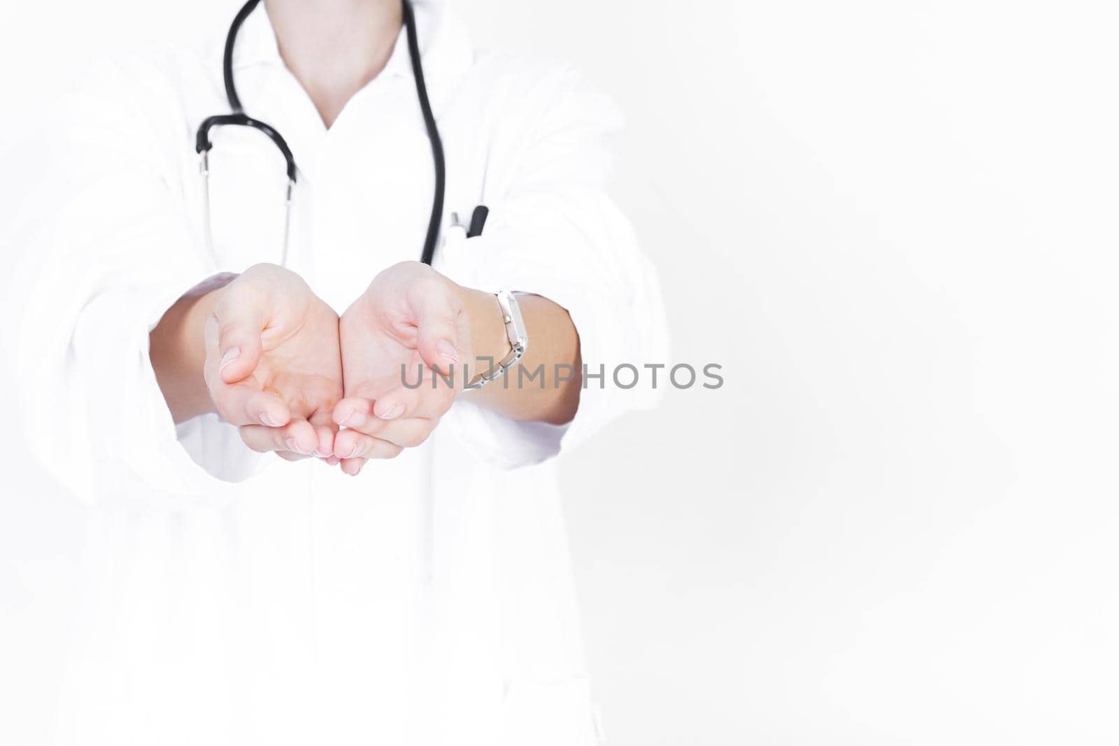 close up doctor with cupped hands by Zahard