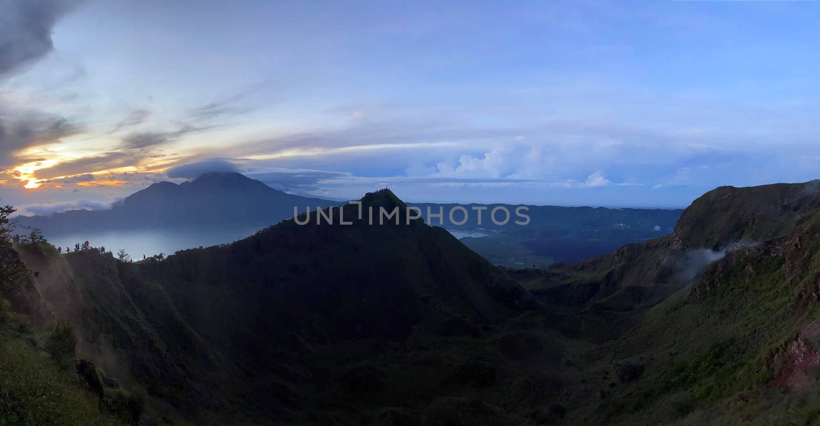Sunrise View From Mount Batur On Bali, Indonesia - stock photo by kaliaevaen