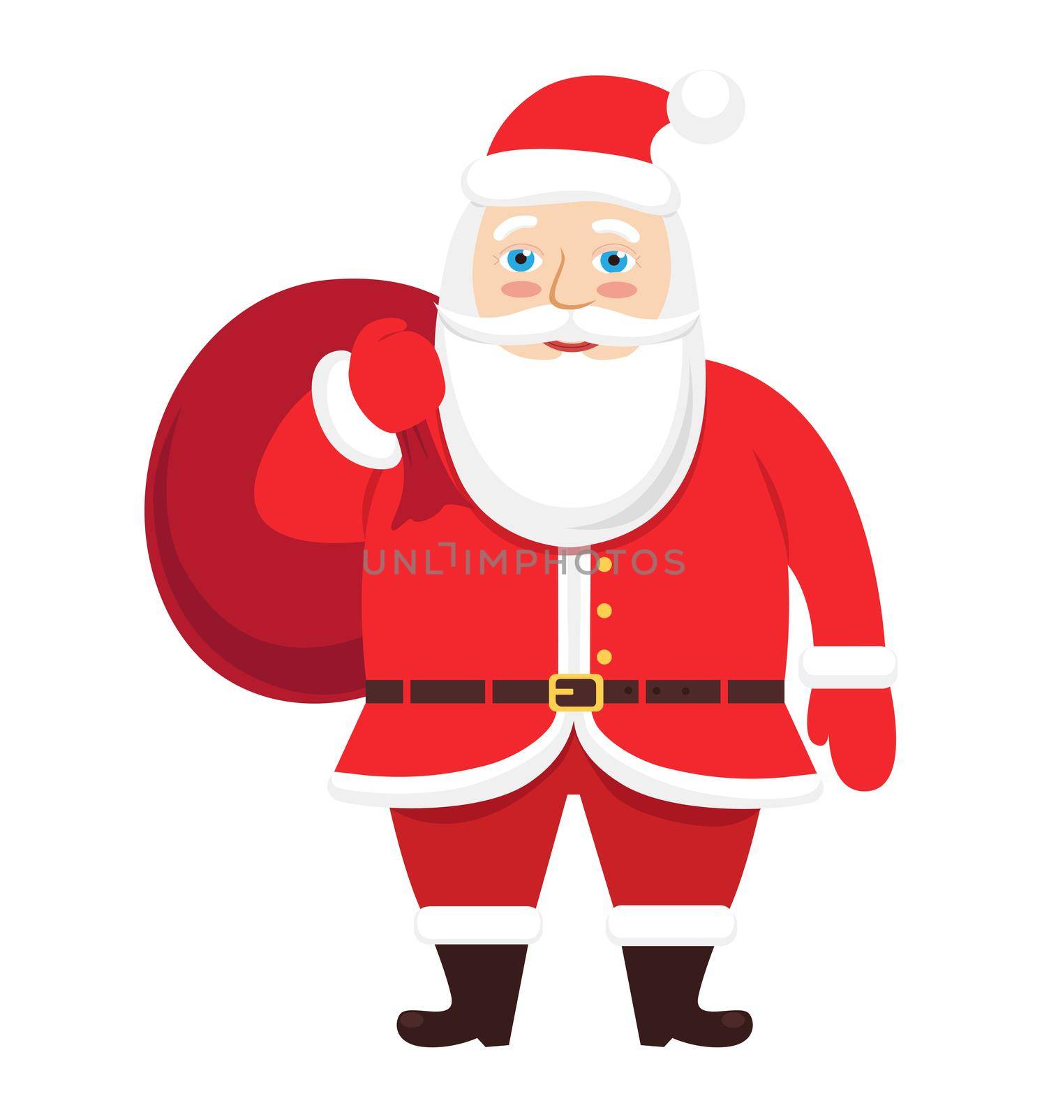 Santa Claus  icon cartoon vector Christmas holiday  isolated on white eps 10