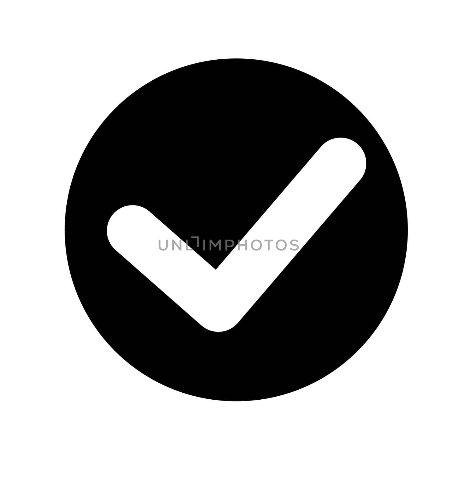 Vector check mark icons flat for web and mobile apps isolated on white eps 10