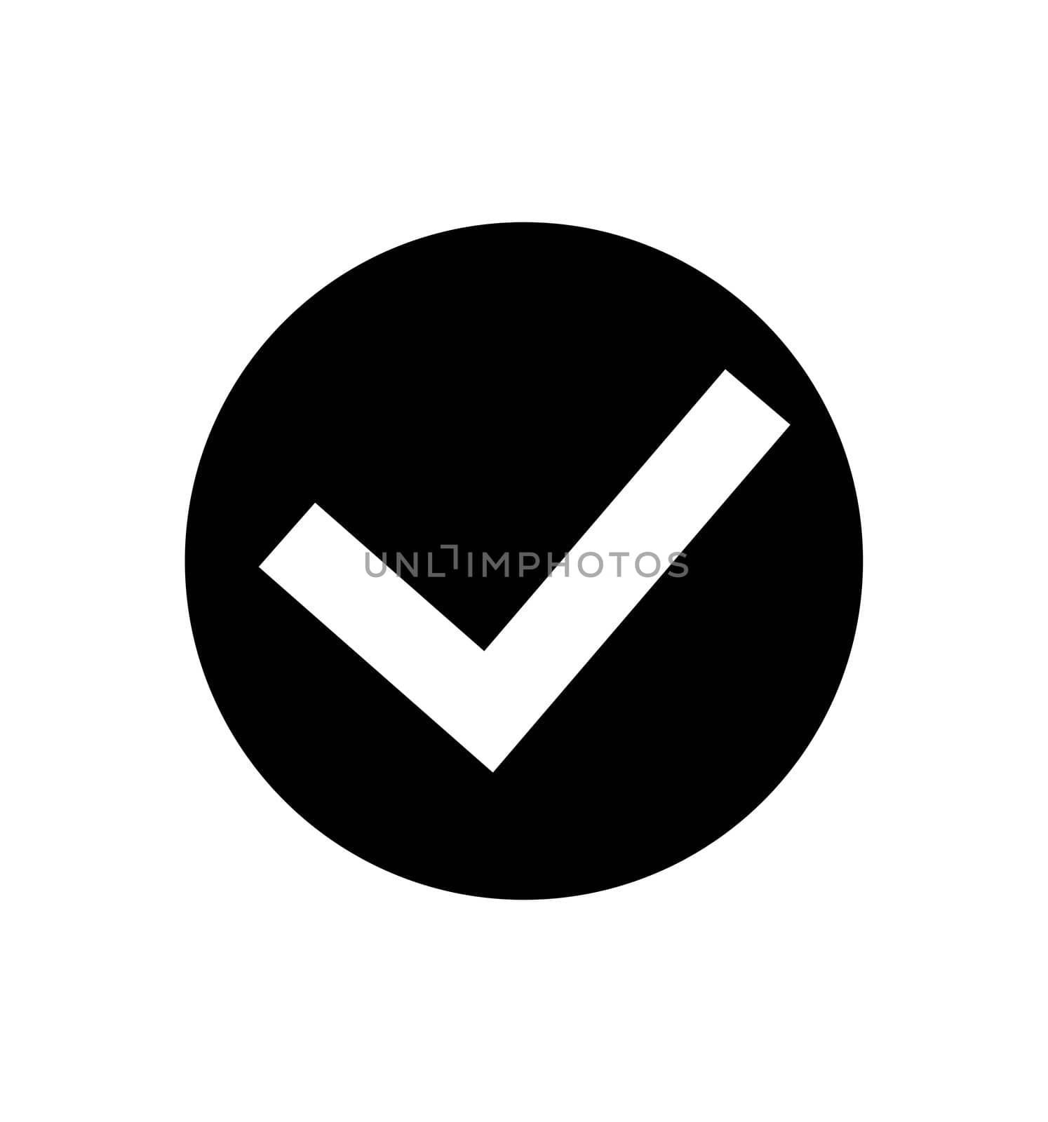 Check mark icons flat vector for web and mobile apps isolated on white by Esfir98
