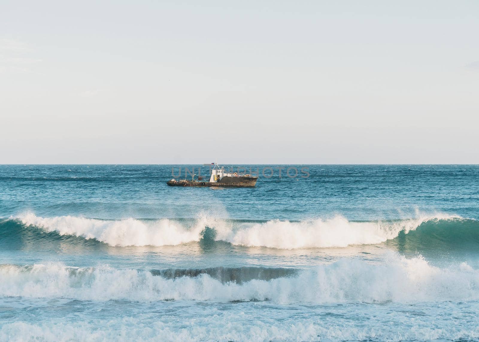 Boat in the sea by alexAleksei