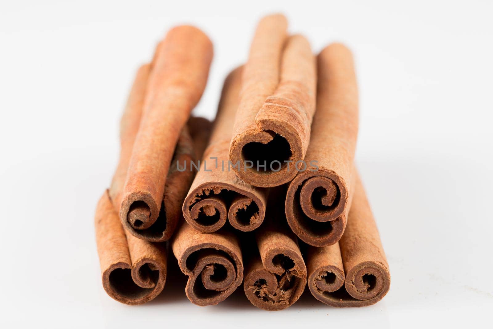 cinnamon isolated on white background