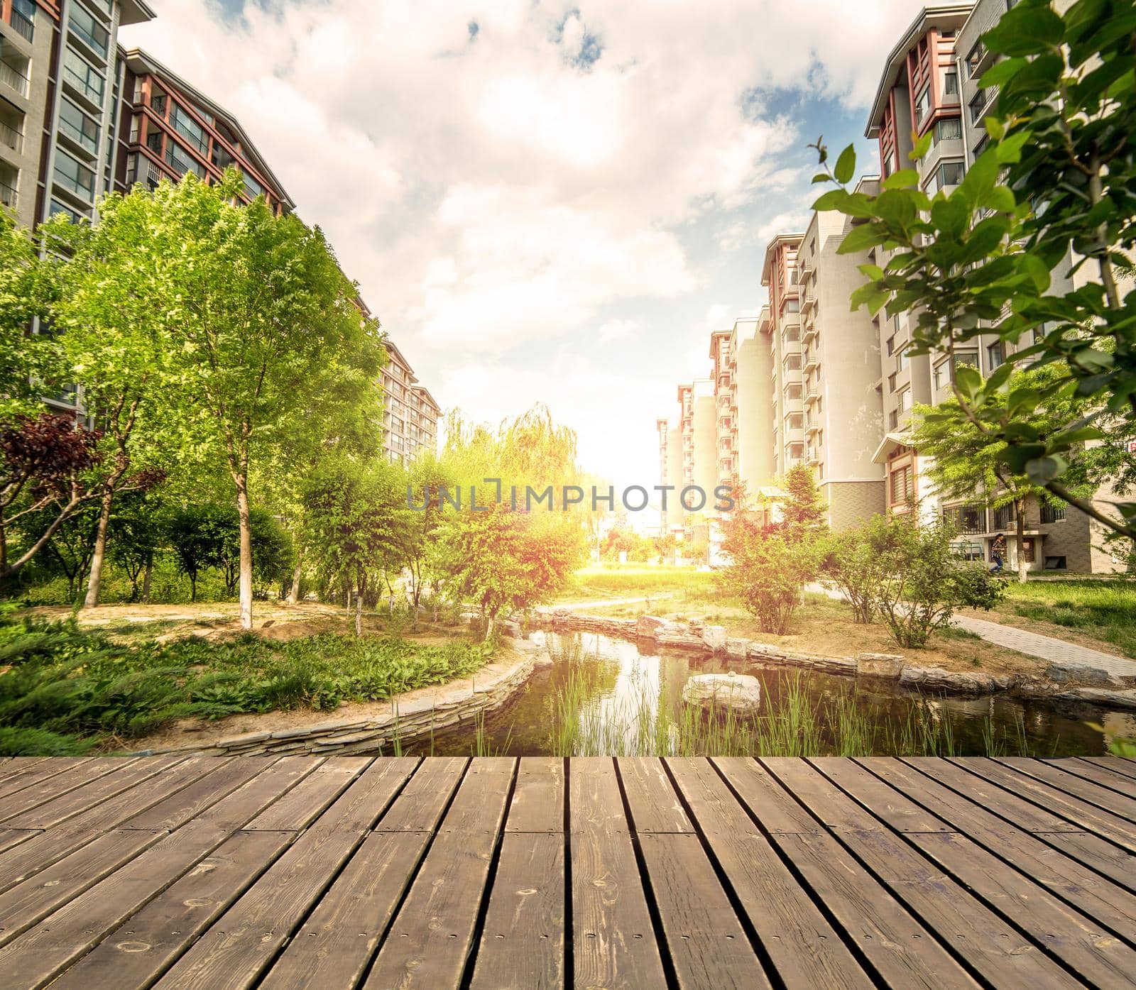 Residential community scenery in Beijing