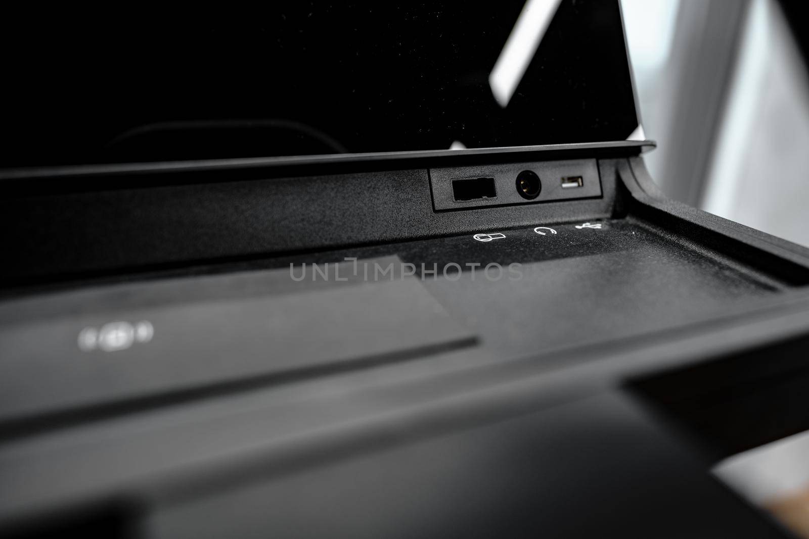 Close up photo of cardio trainer in a fitness gym