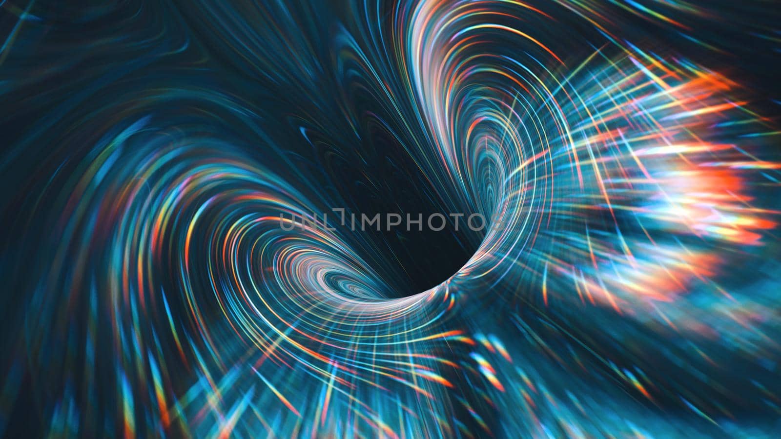 Spacetime Scifi Digital Arts concept distortion warp on space bended curved as hole