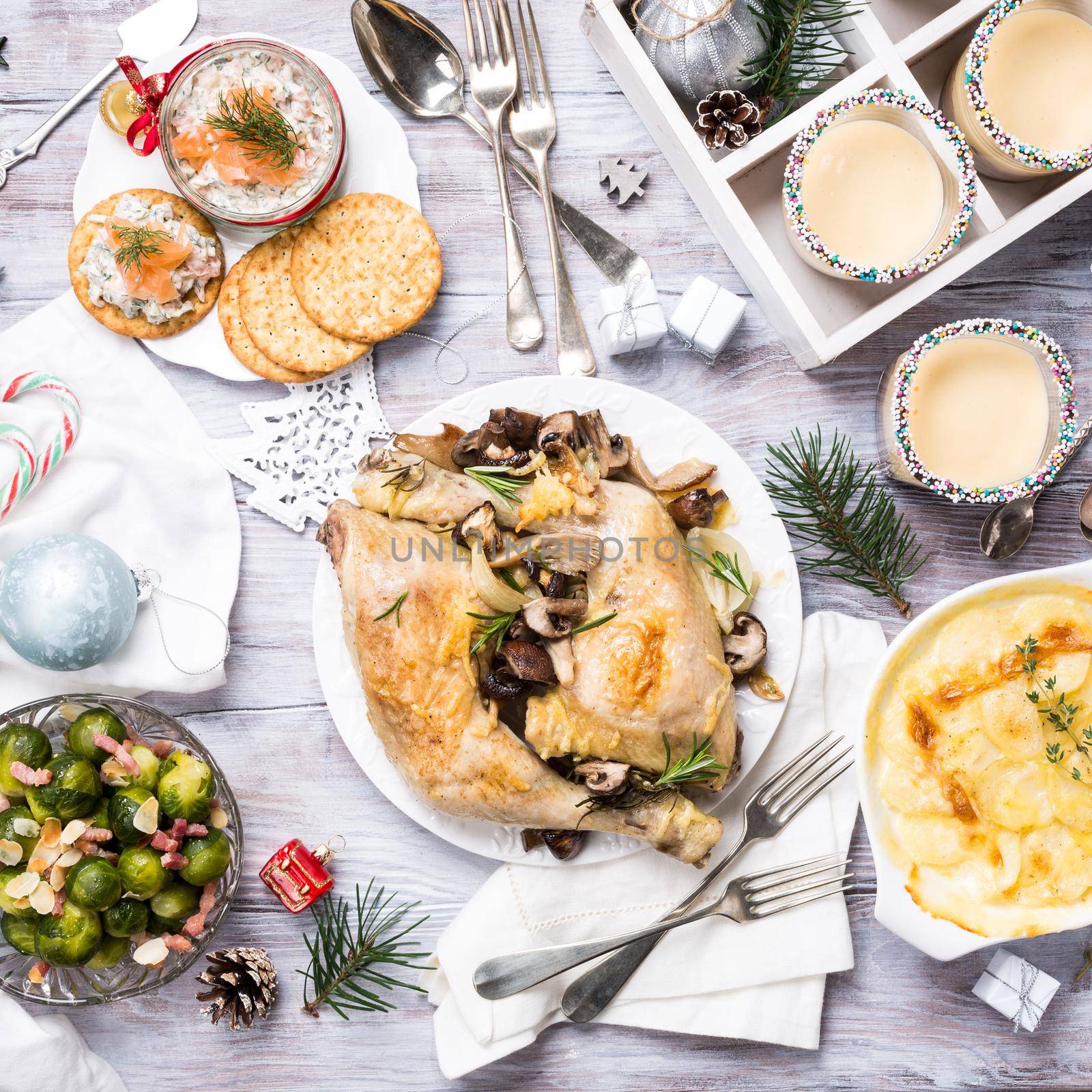 Christmas themed dinner table by IrynaMelnyk