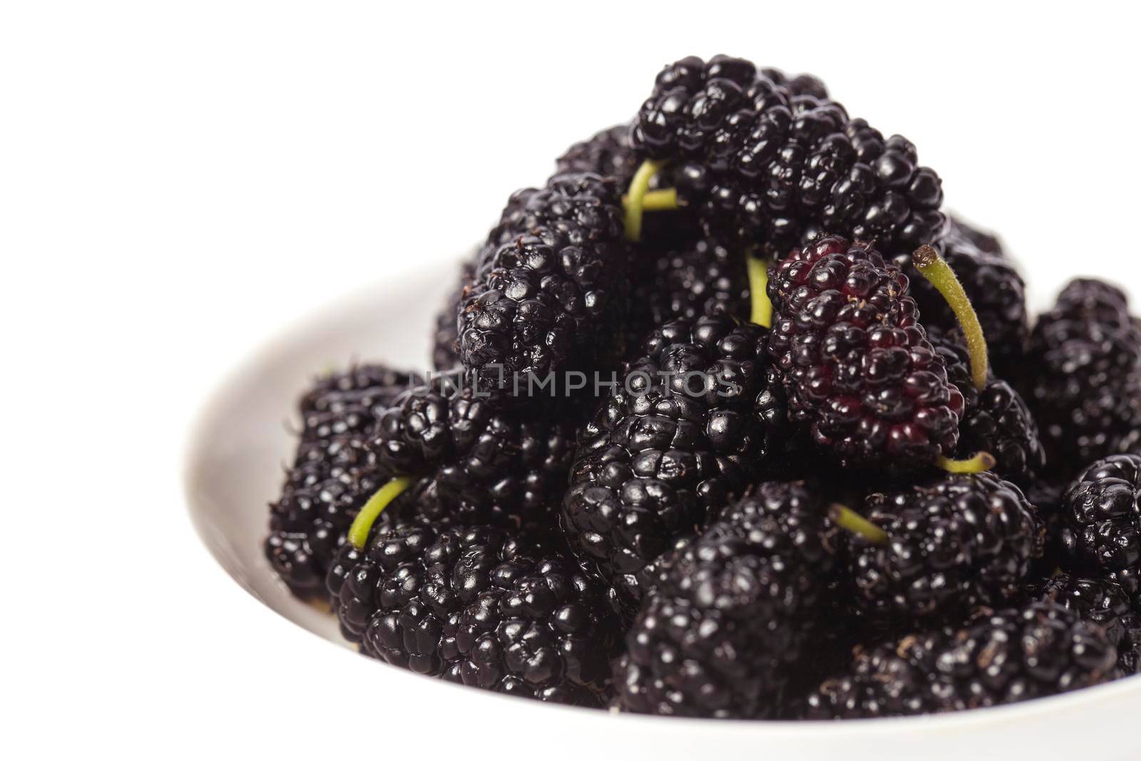 Mulberry isolated on white background good ha