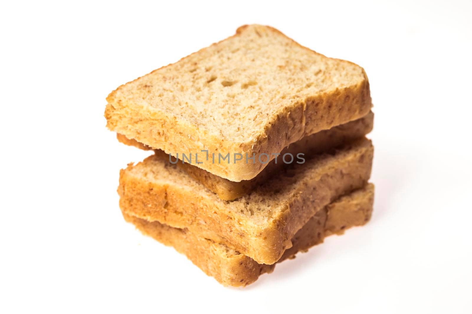 some sliced bread isolated on white background