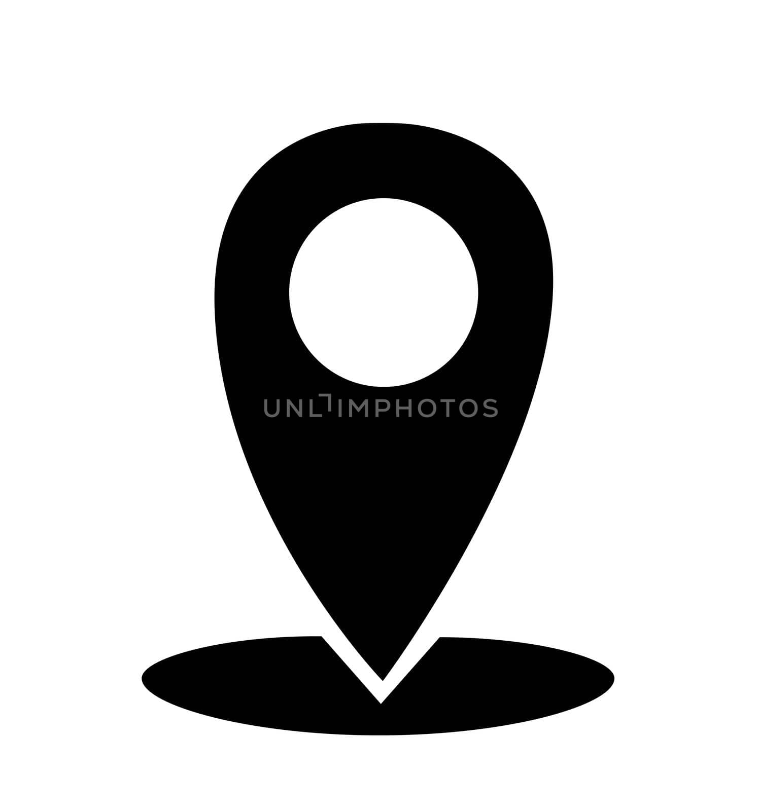 Map pin icon flat vector isolated on white eps 10