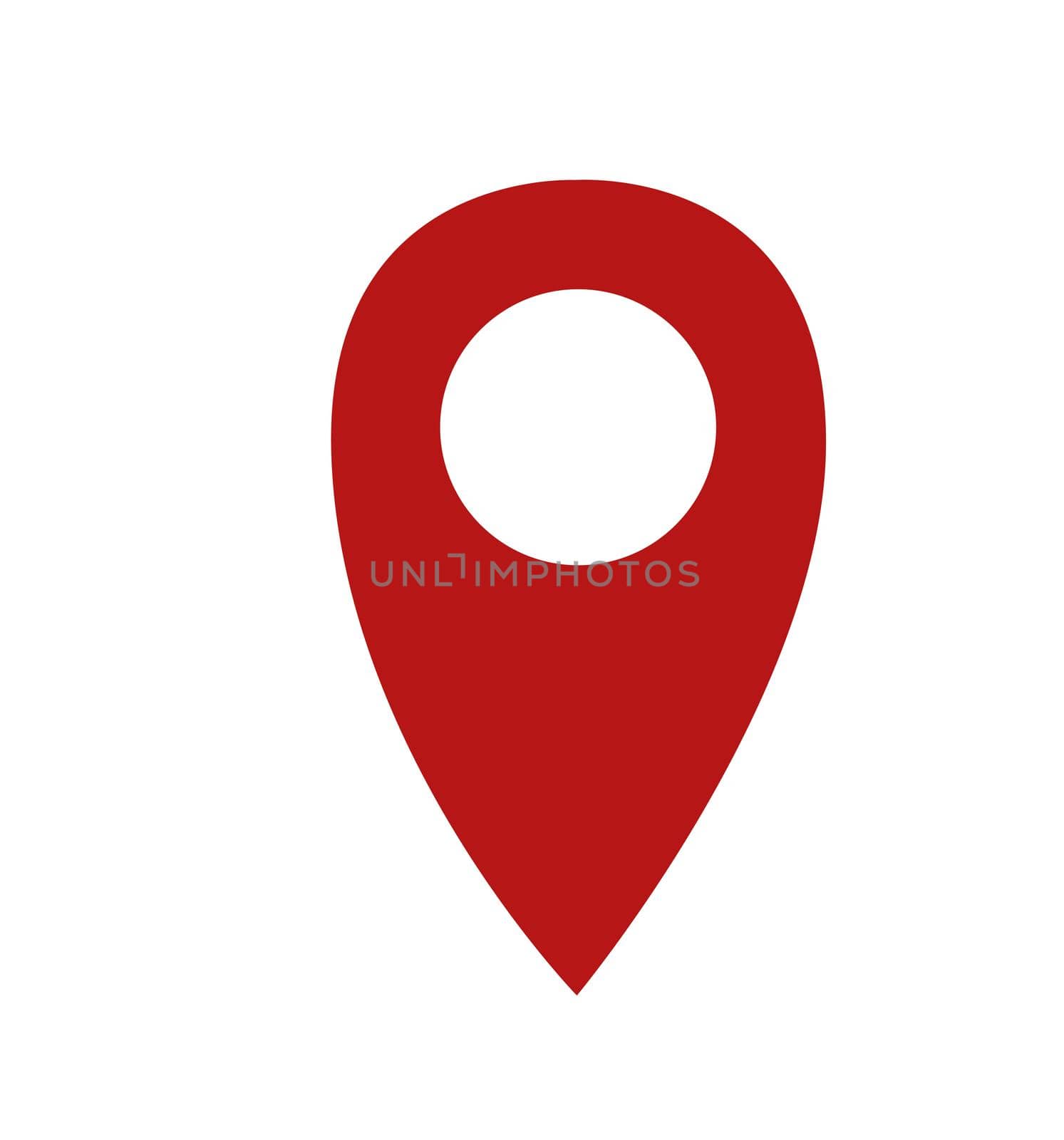 Map pin icon flat vector isolated on white eps 10