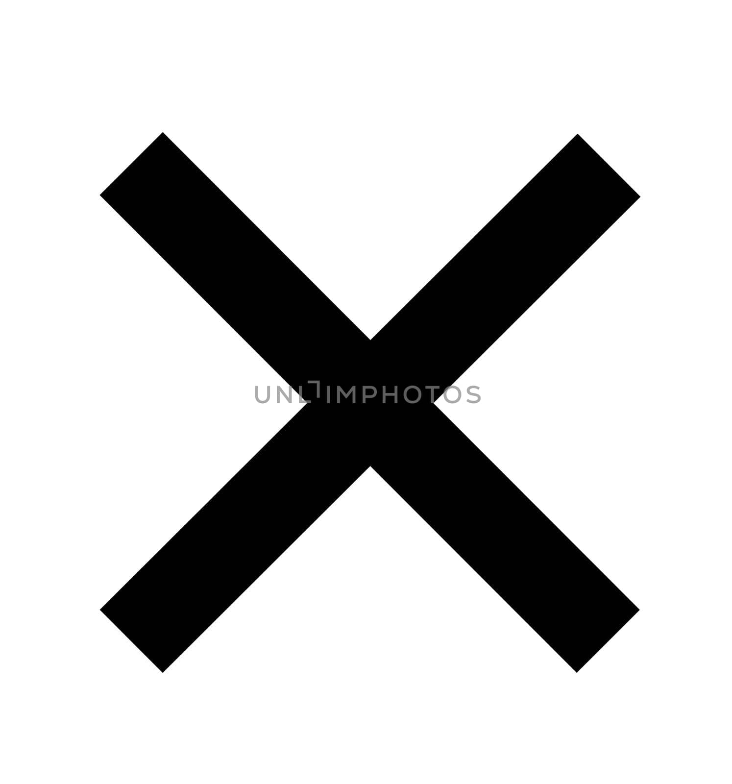 Cross icon no symbol illustration isolated on white eps 10