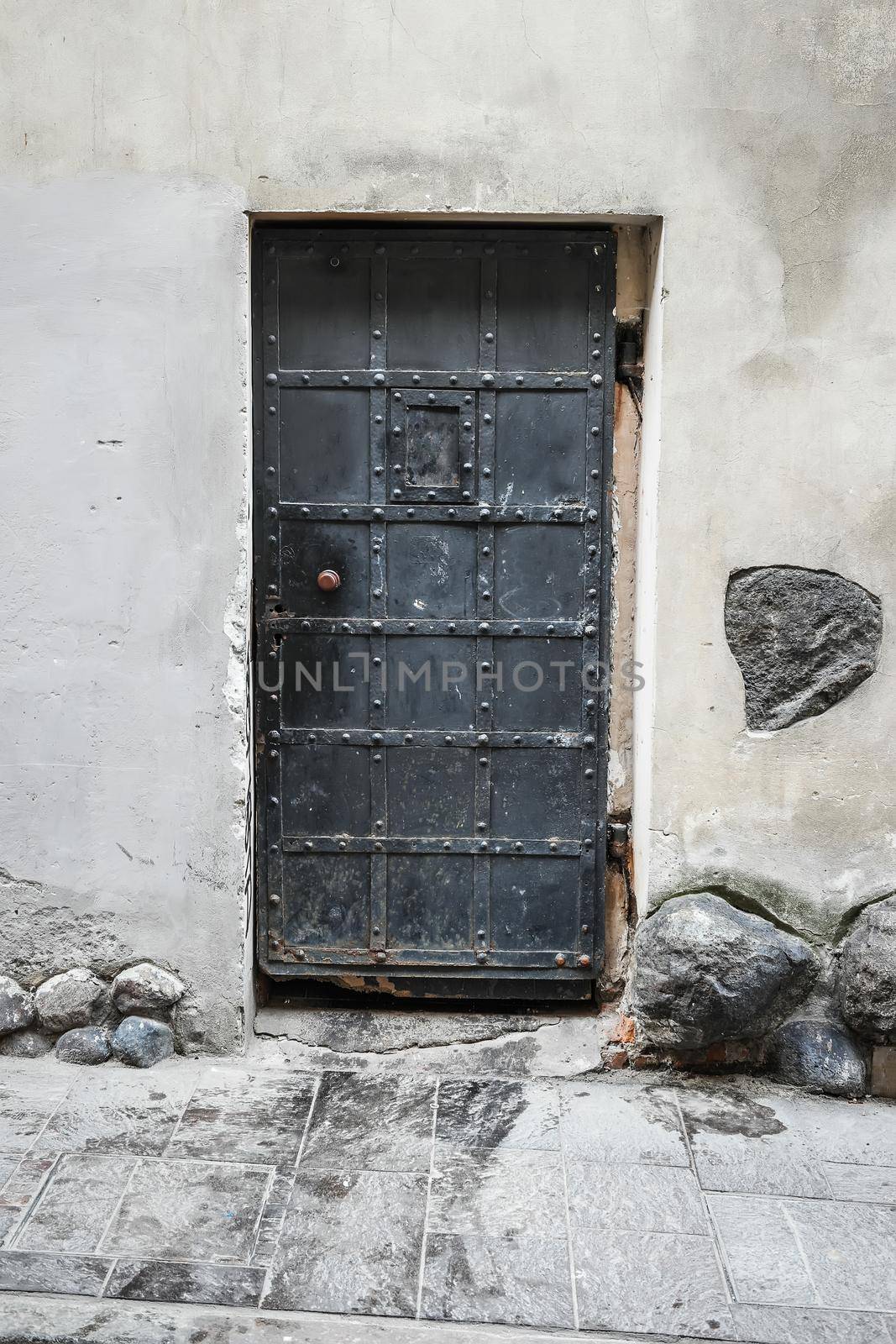 antique medieval old hard iron door